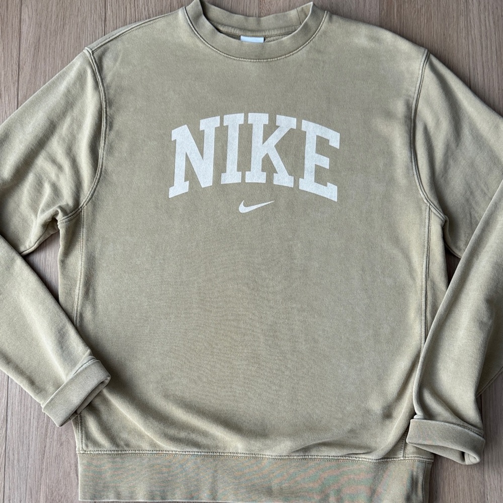 Nike Men's Crewneck Sweater in Tan